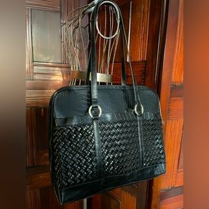 New Coldwater Creek Wovwn Black Work/Computer Bag